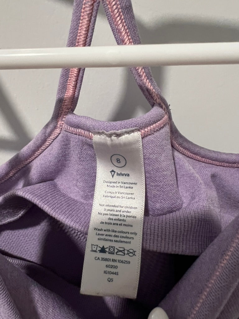 Seller #76 - Ivivva By Lululemon Girls Tank Athletic Size 8 Purple