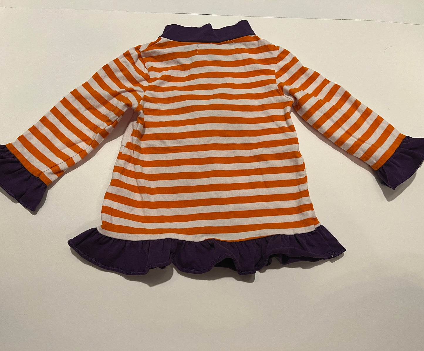 #180 Girls 2T Clemson Tigers Ruffle Pull Over