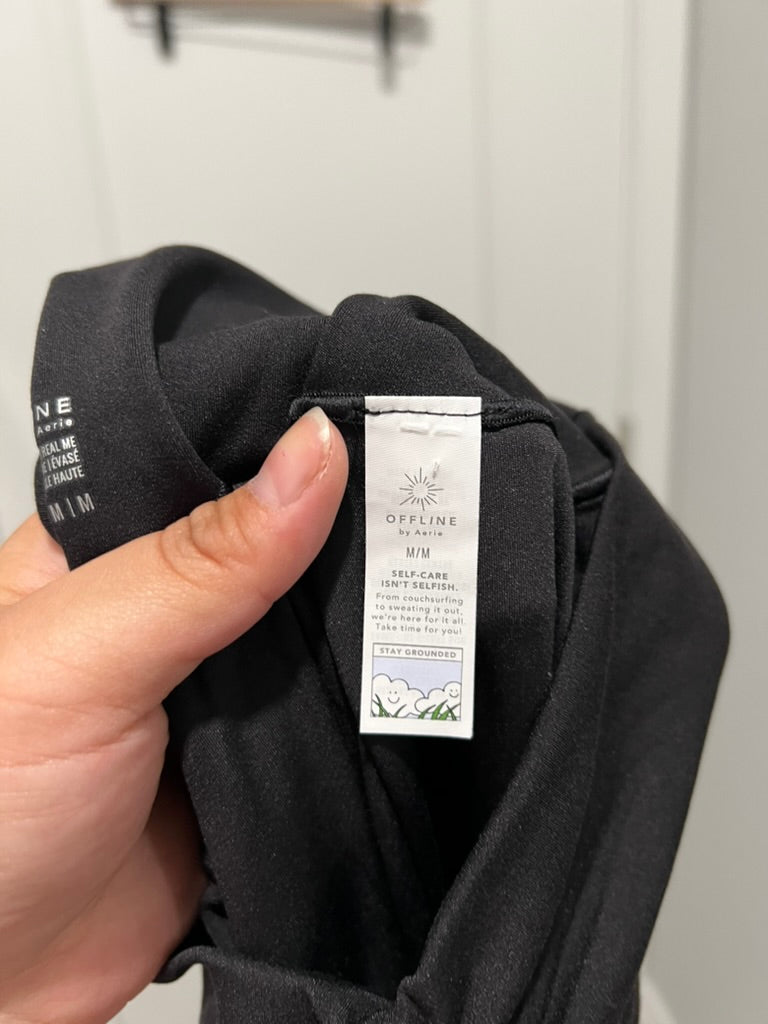 Seller #76 - Aerie Real Me Flare High-Rise Leggings - Black - Size Medium