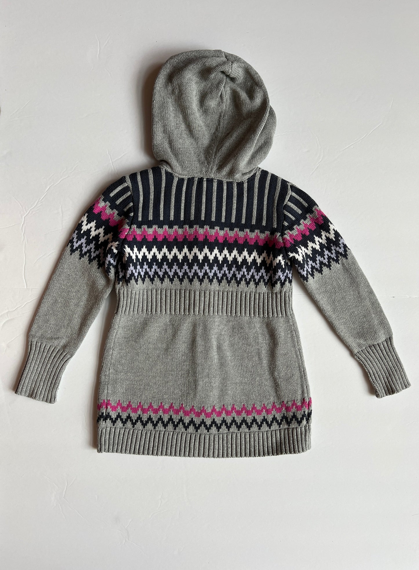 #180 Girls Size XS 2/3 Tea EUC Gray Sweater Dress