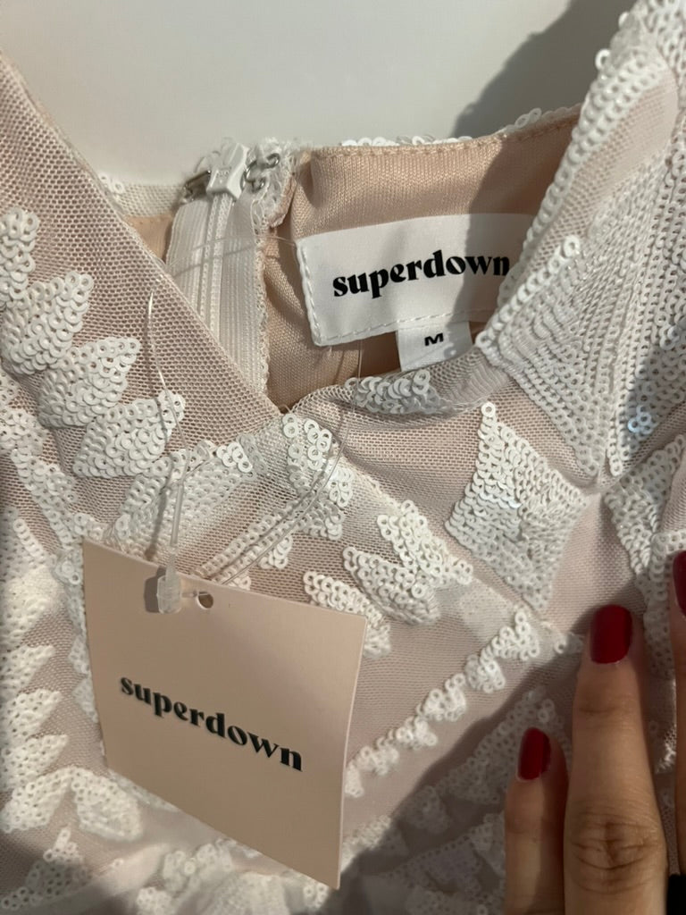 Seller #76 - Superdown Dress NWT - White Sequin - Size M