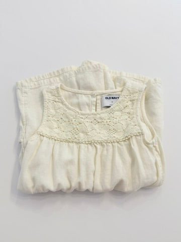 (#25) old navy | EUC | 5t | cream romper | 45227