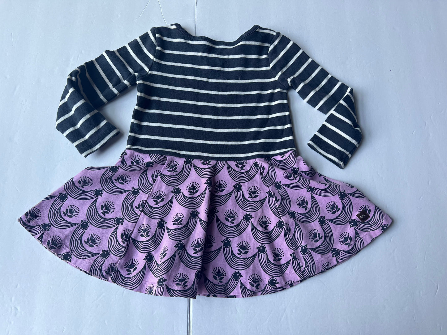 #180 Girls 2T Tea navy and purple dress GUC