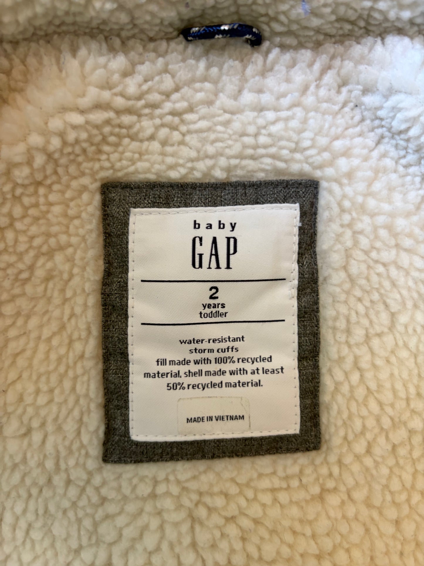 #6 - Baby Gap Grey Hooded Winter Coat - boys or girls - 2T