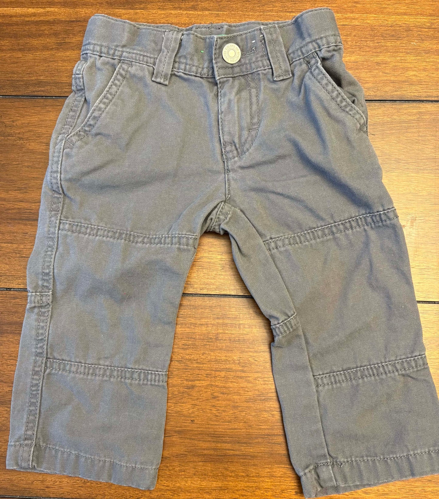 #197 Hanna Andersson Boys Size 8 (130) Gray Animal Footprint Printed Lined Sweatpants