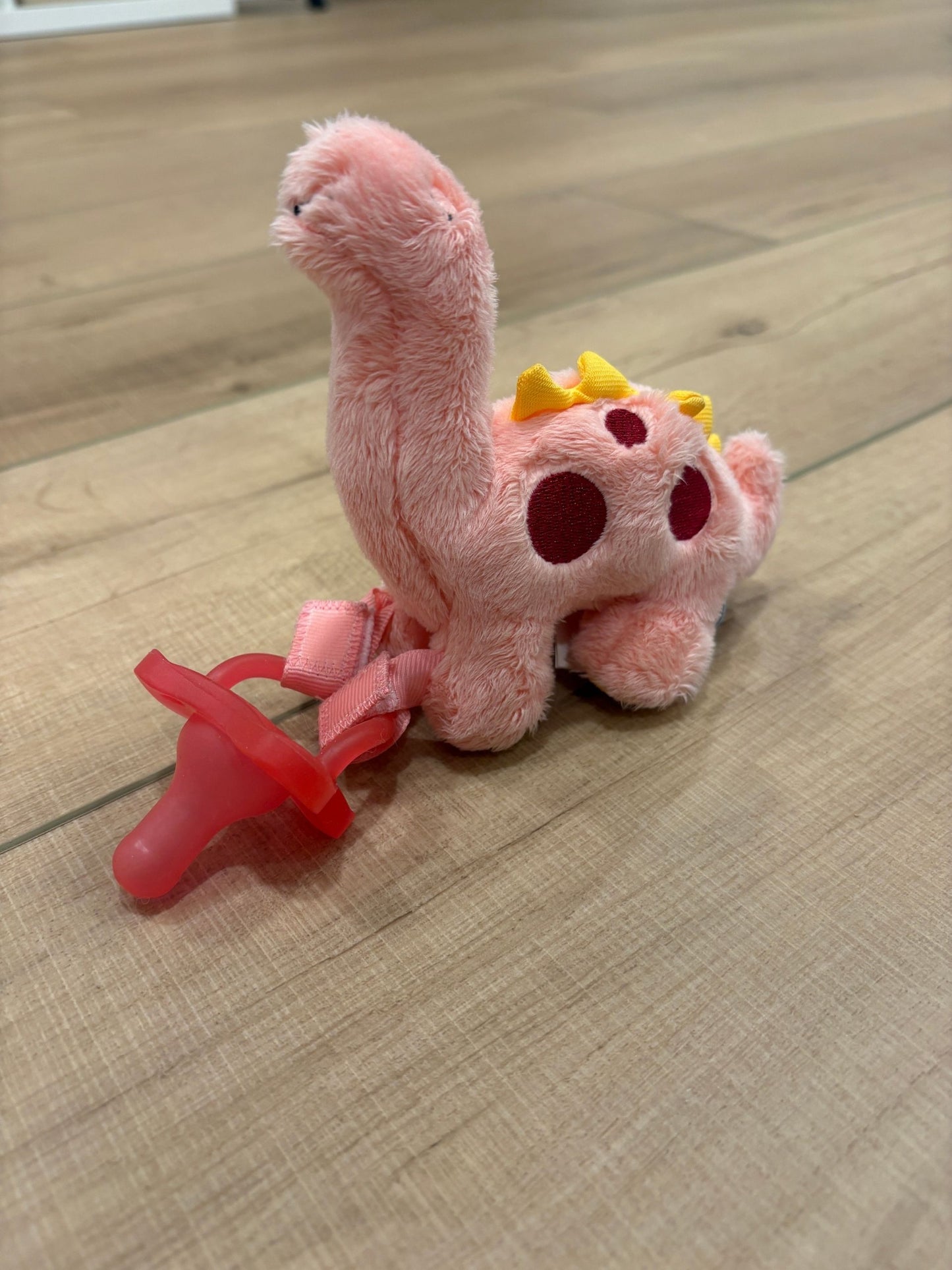 #37 Dr. Brown's Pacifier and Removable Pink Dinosaur Pacifier Buddy