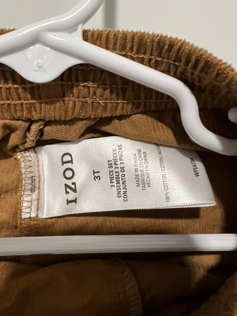 Seller #76 - IZOD Boys Toddler Corduroy Pants Size 3T Tan