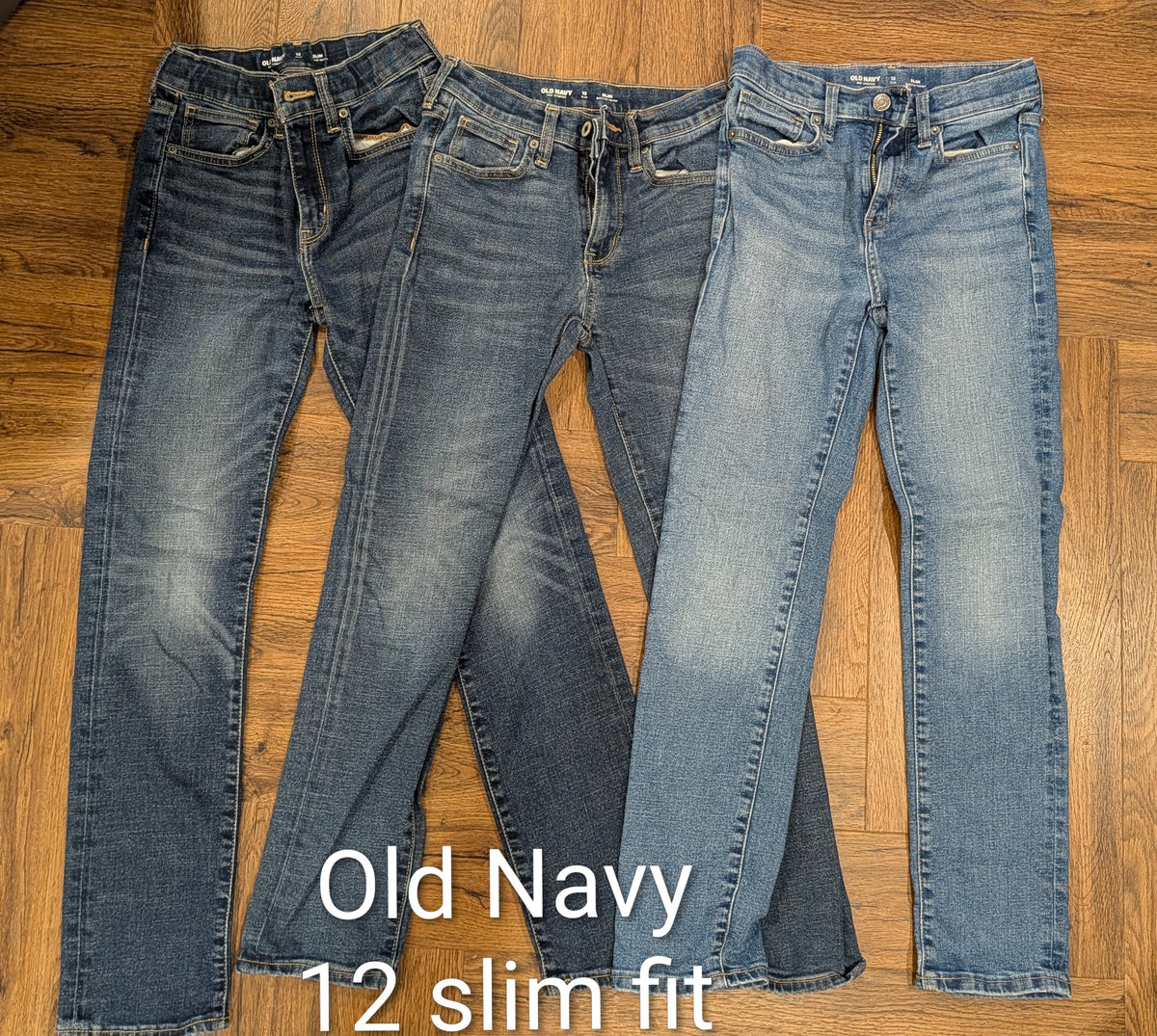 #3 Old Navy slim fit jeans, 3 pair, size 12