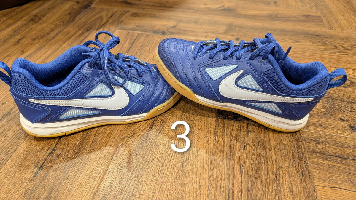 #3 Nike blue indoor soccer shoes, size 3, like new