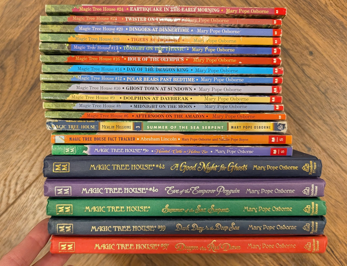 #3 Magic Treehouse books, 5 hardback & 15 paperbacks