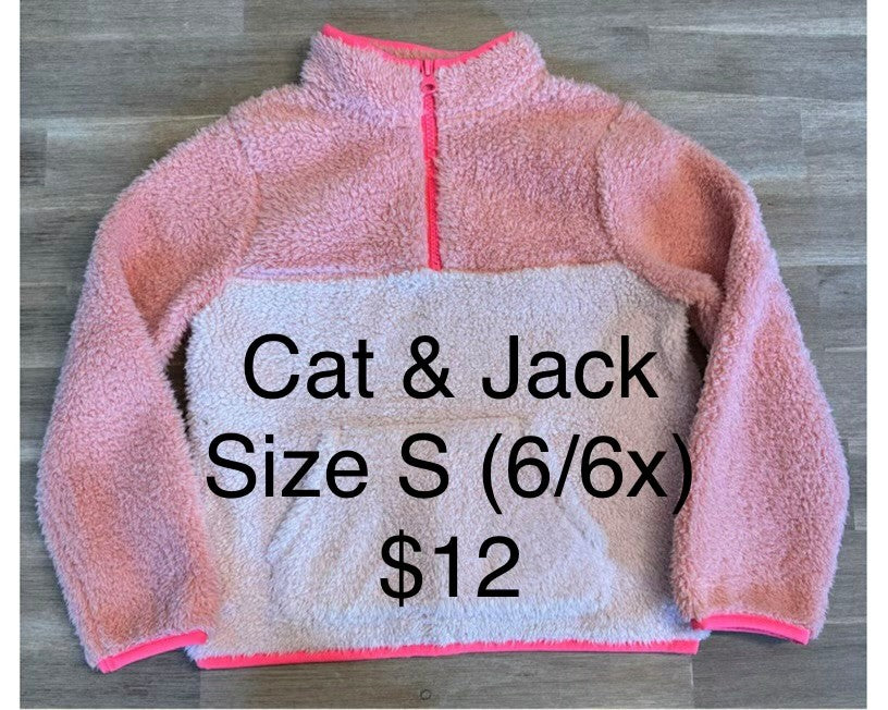 Girls Cat & Jack Half Zip Jacket Size S (6/6x)