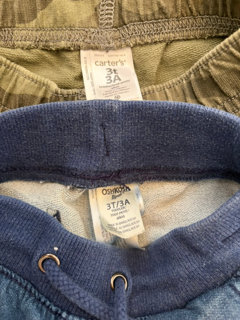 #6 - Boys Pants (bundle of 2, camo and jeans) - 3T