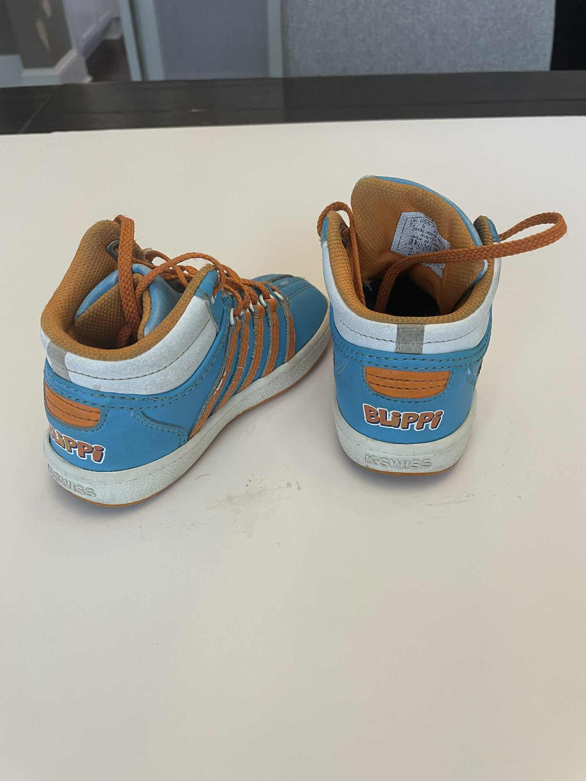 #54 - Boys Size 7.5 K-Swiss Blippi Shoes