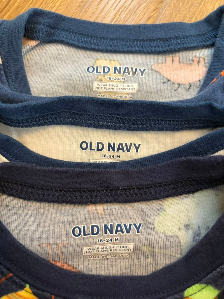 #6 - Old Navy Boys Long Sleeved Pajama Sets (3 sets) - 18-24 months