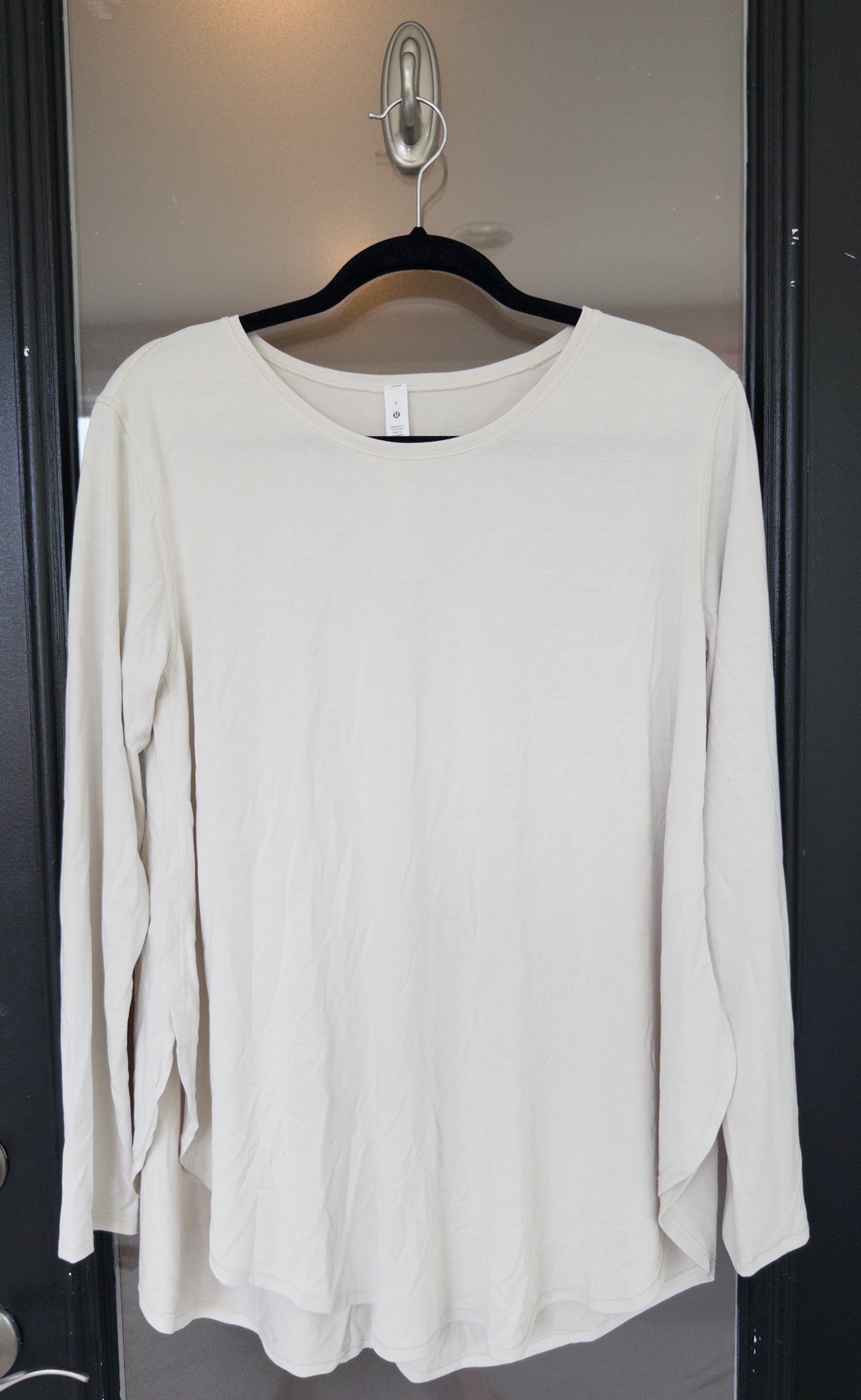 #153 Lululemon Beige Nulu Relaxed-Fit Yoga Long Sleeve Women's Size 8 - NWOT