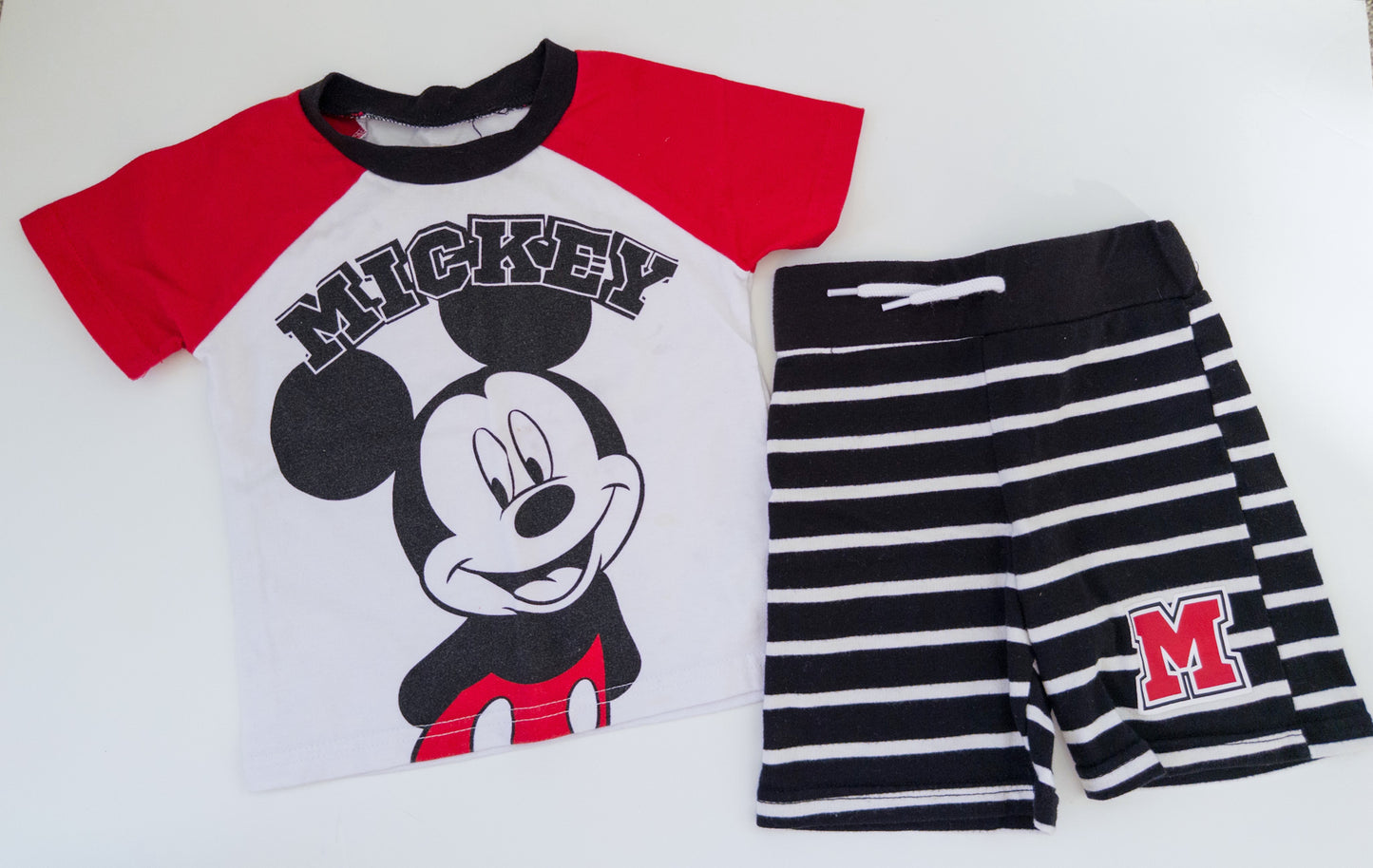 #88 Disney Mickey Shorts Outfit Size 2T