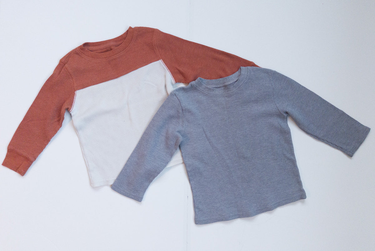 #38 Cat & Jack/Garanimals Waffle Shirts Toddler Boy Size 3T
