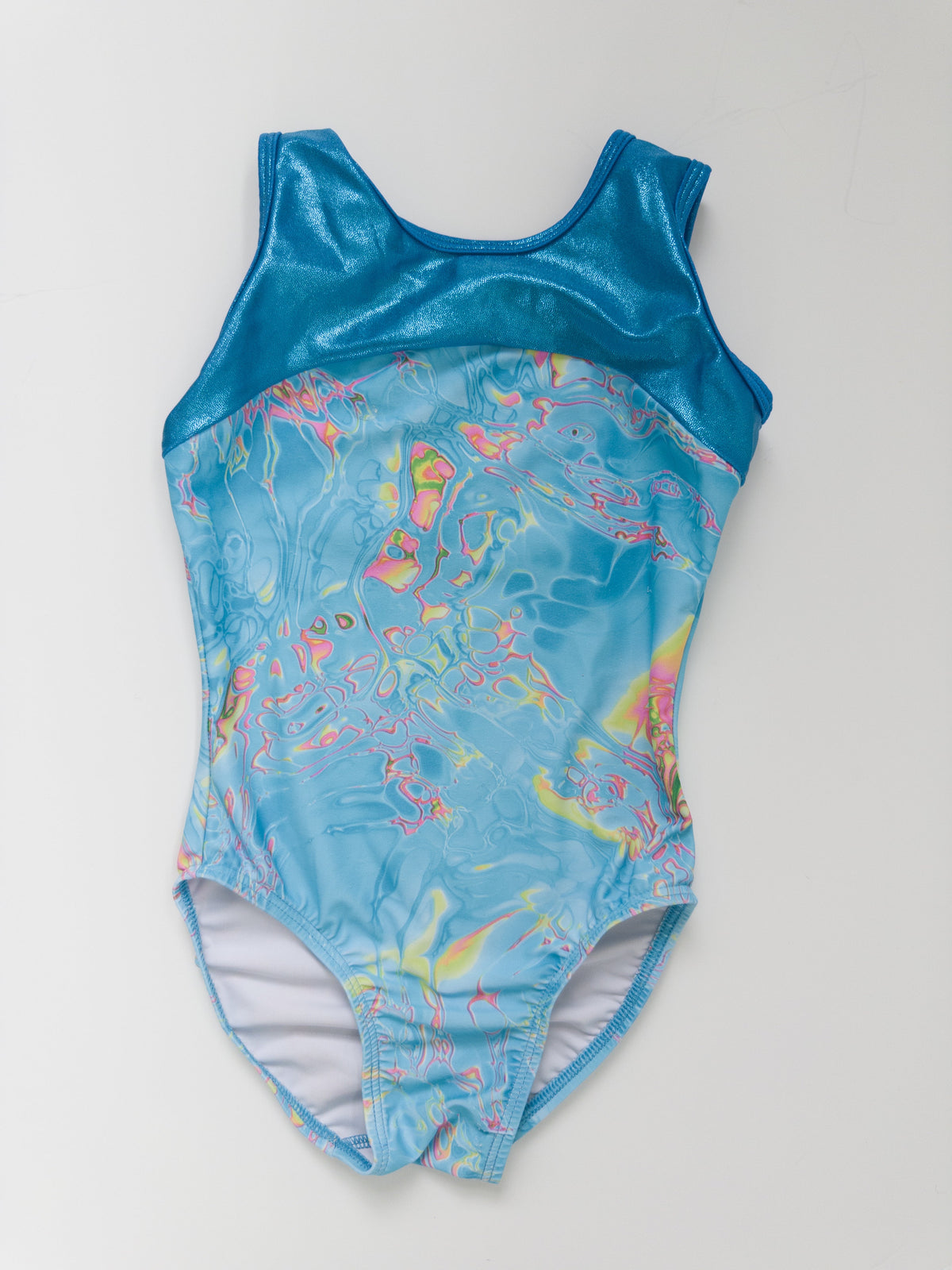 #38 Blue Gymnastics Leotard Girls Size 6/7