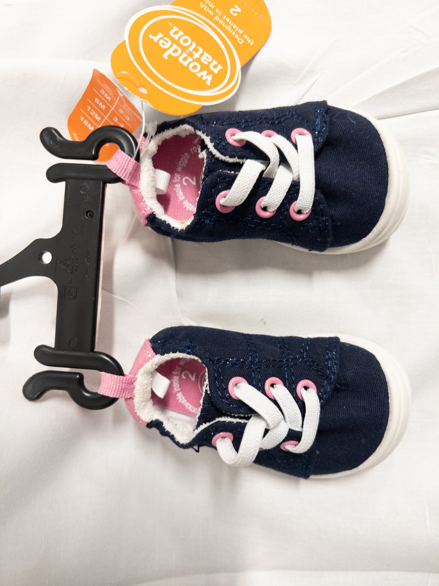 #151 girls size 2 navy and pink shoes. NWT