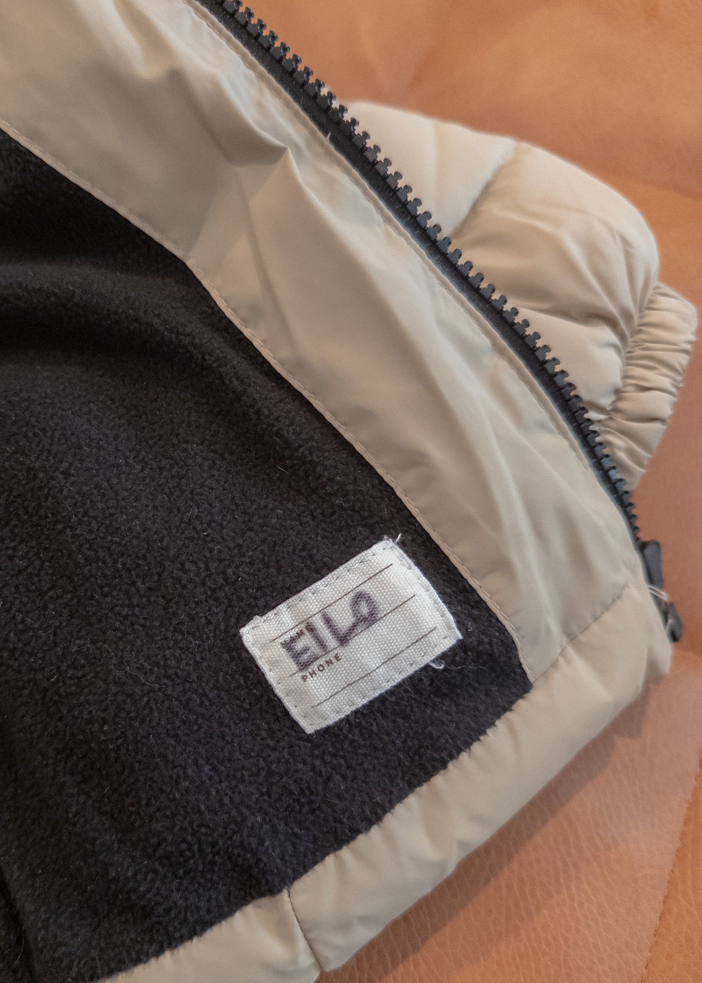 #152 Mango 12-18m beige puffer coat - EUC
