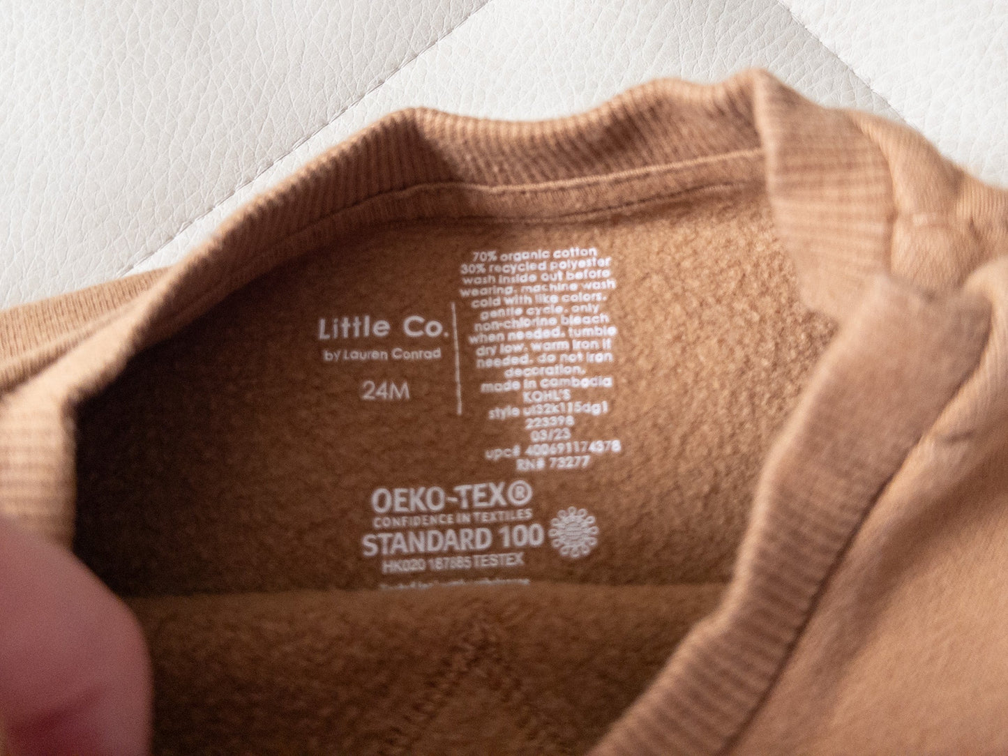 #152 Little Co. 24m Pumpkin crew neck sweatshirt - EUC