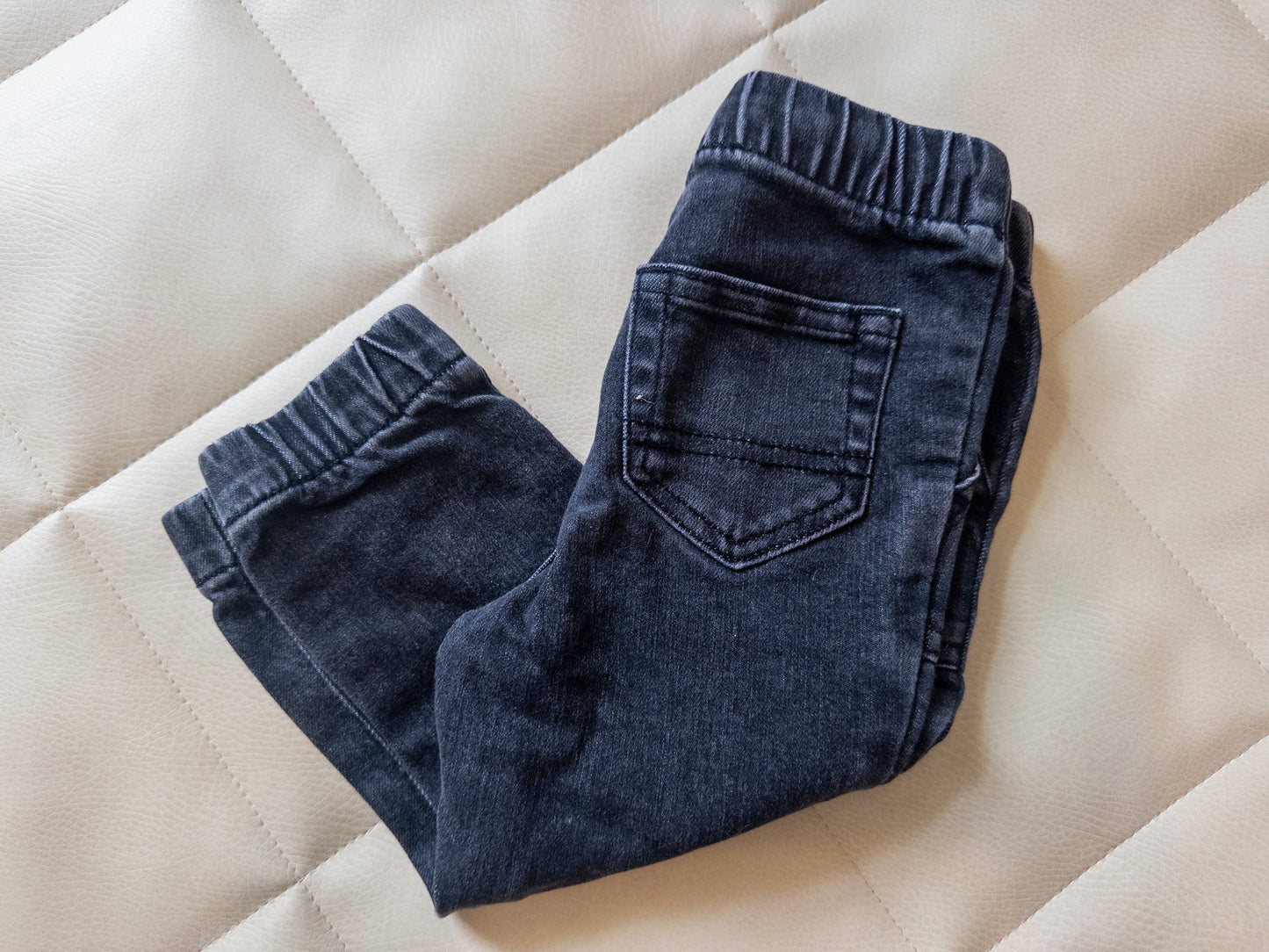 #152 Cat & Jack 18m black jogger jeans - EUC