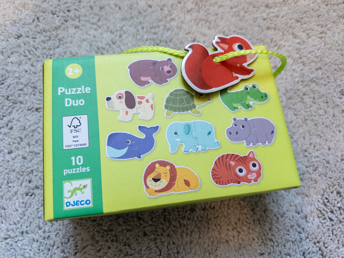 #37 2-piece Animal Puzzles, age 2+ - EUC
