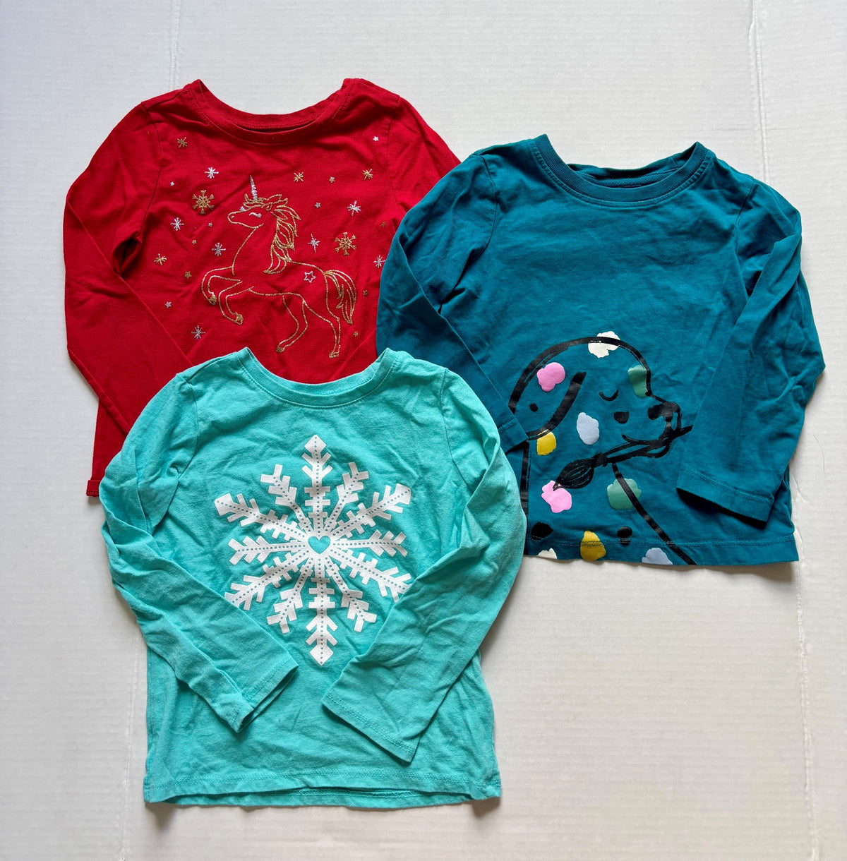 #154 Assorted Brands Long Sleeve Bundle Girls 4T EUC-VGUC