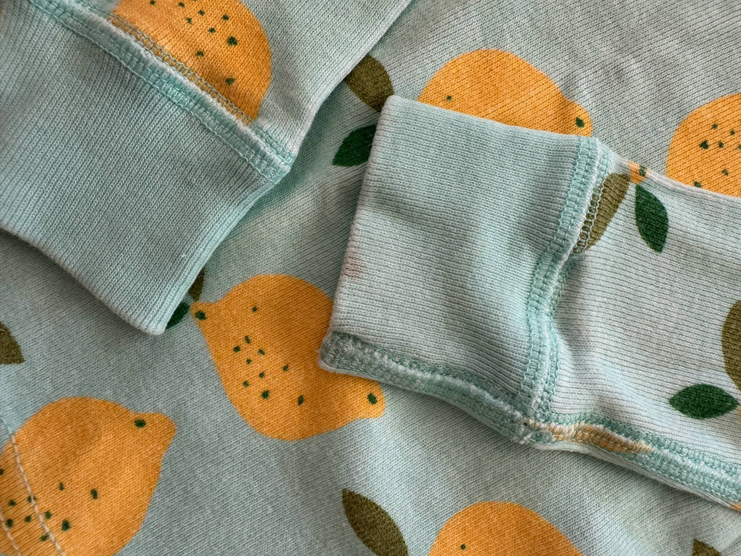 REDUCED # 92 Girls 3 t Hanna andersson lemon pajama set 2 piece