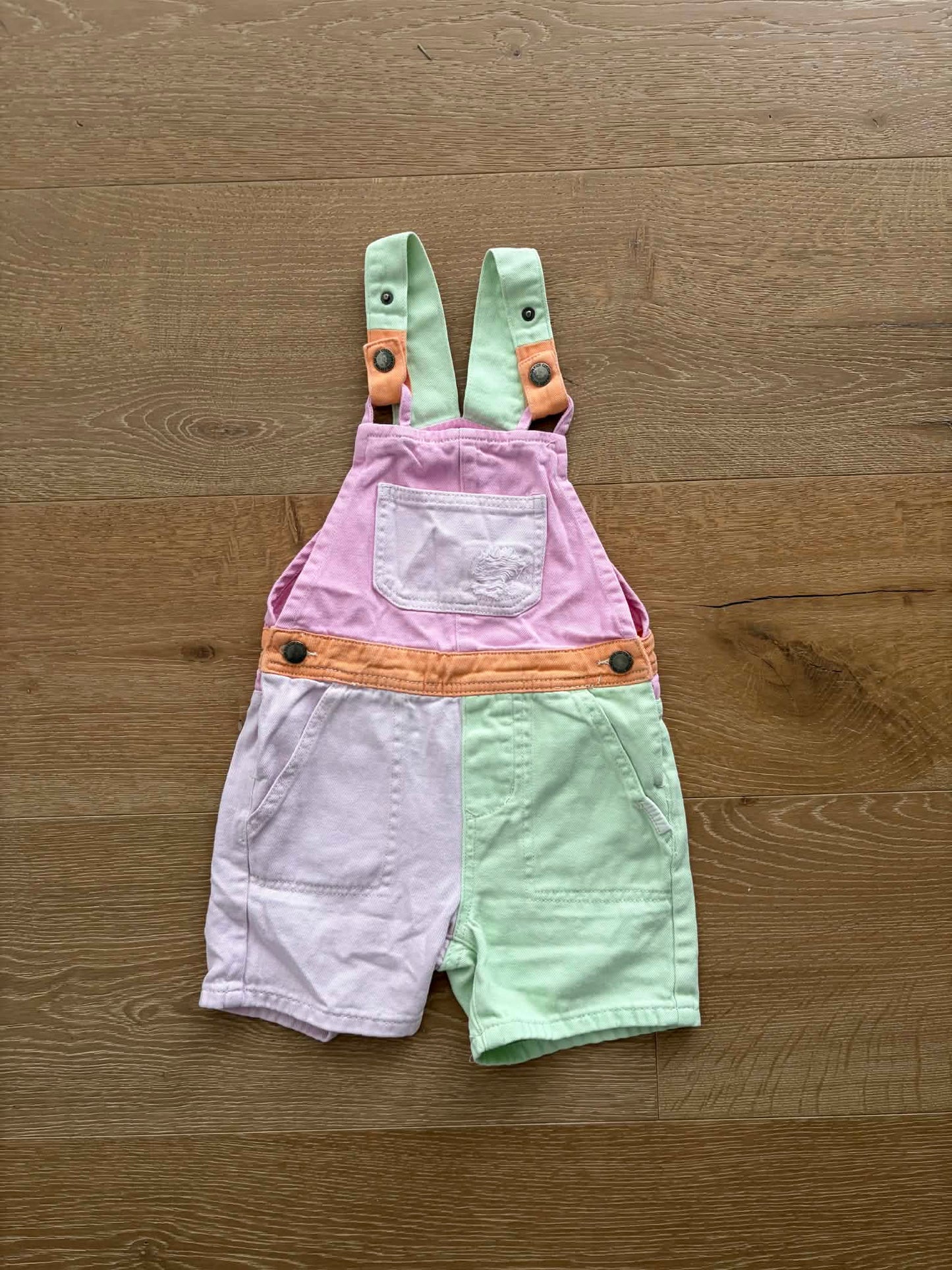 #196 Cotton On Kids Girls Size 6 Multicolor Shorts Overalls