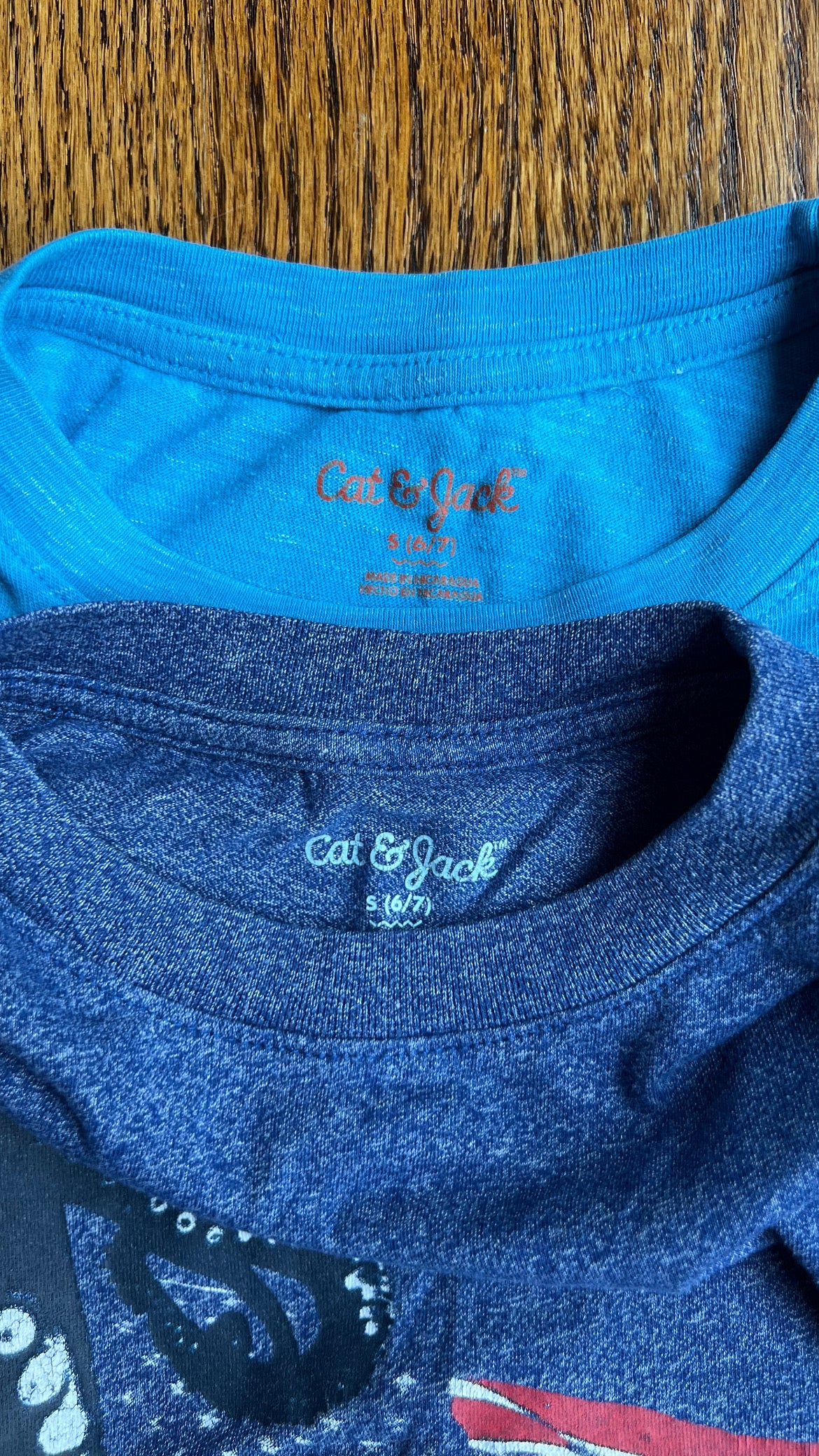 Seller #115 - REDUCED - Cat & Jack Boys Small (6/7) T-Shirt Bundle (Set of 2, Blue Octopus & Shark), GUC