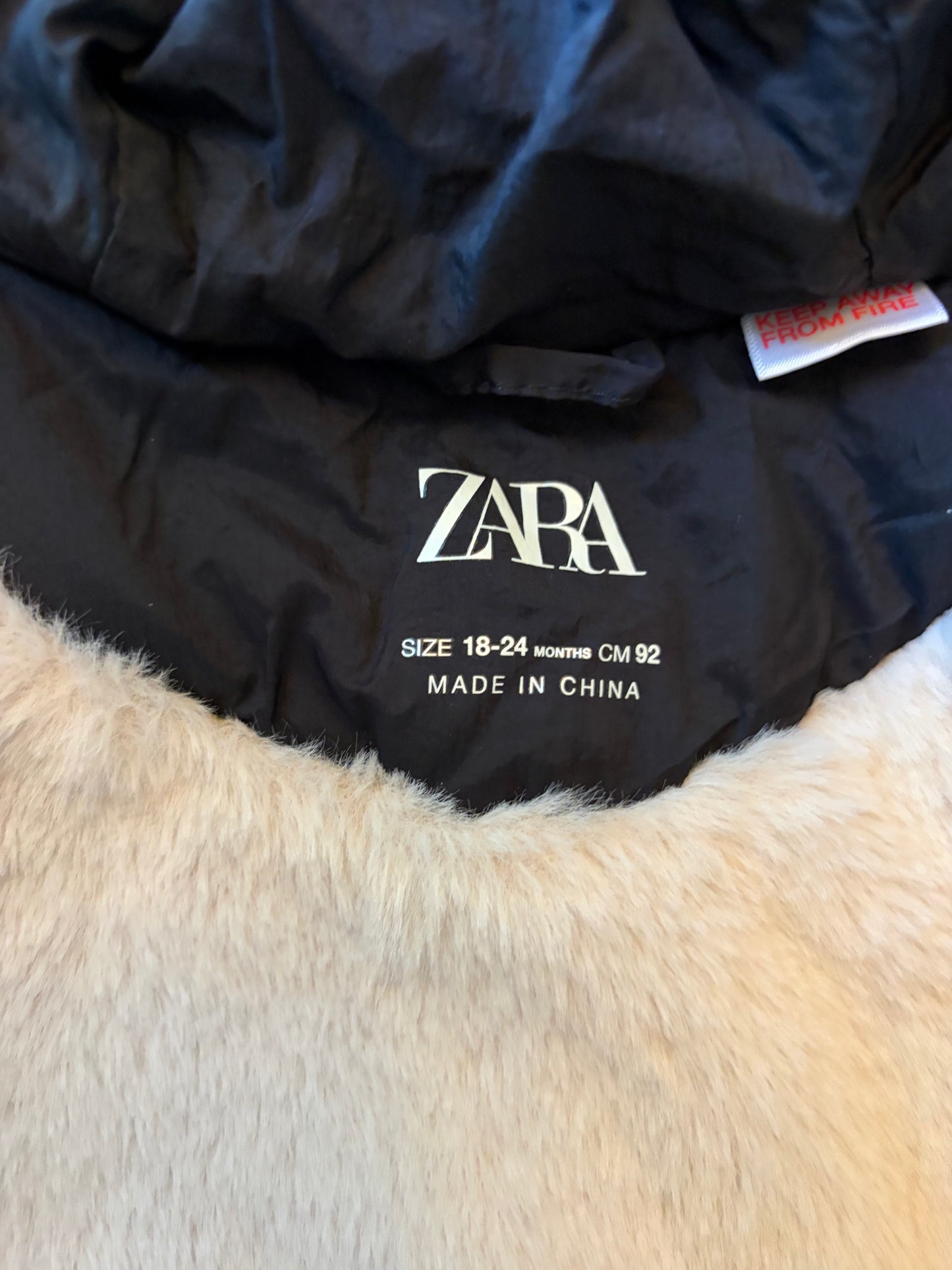 #6 - Zara Navy Hooded Winter Coat - 18-24 months