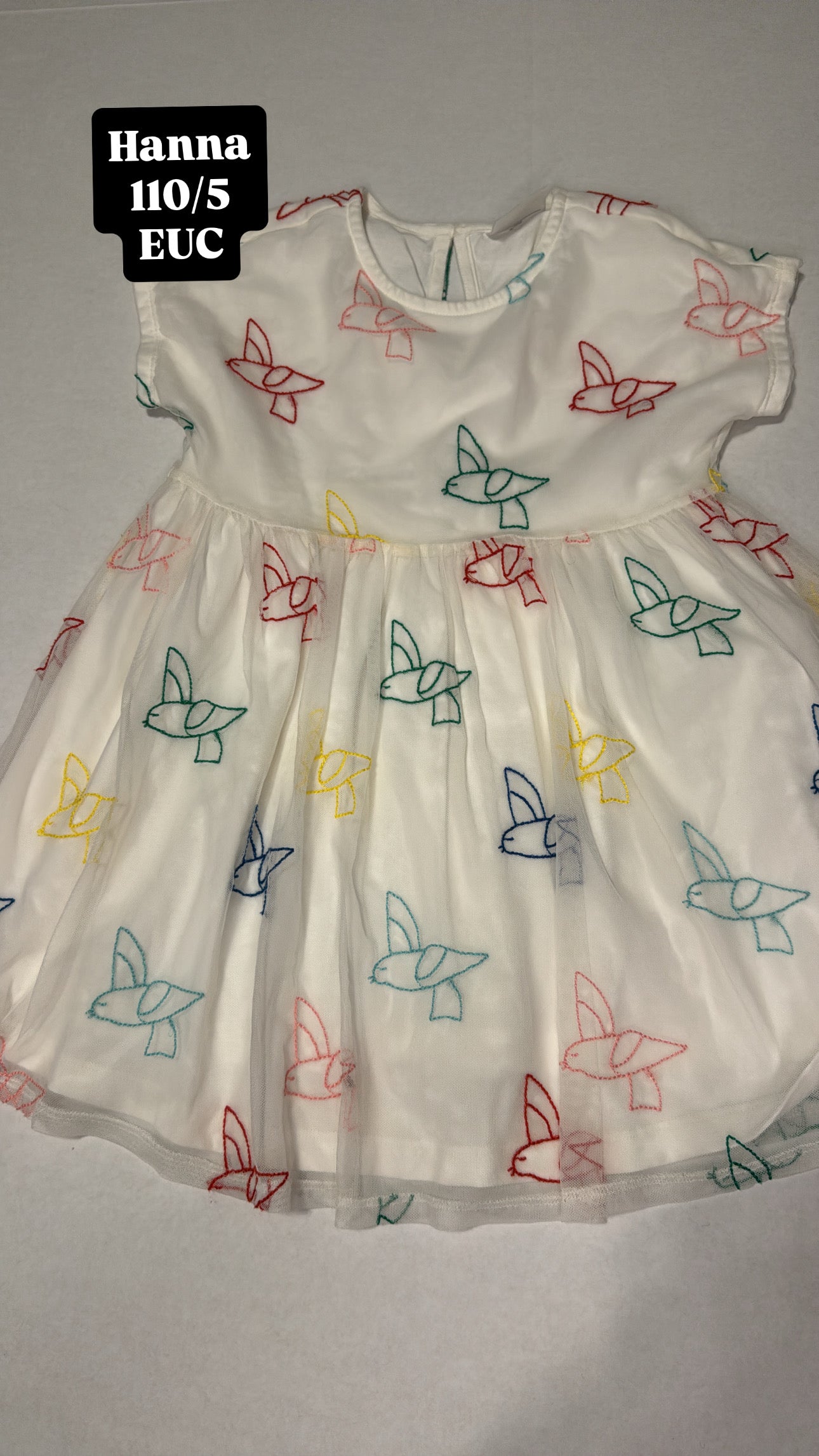 #44 Hanna embroidered bird dress 110