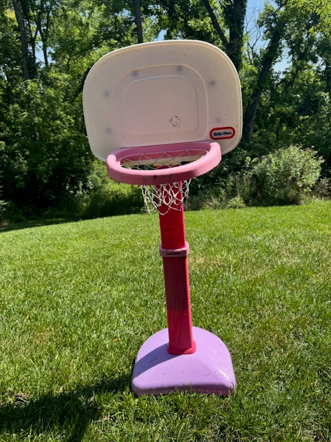 Seller #22 - pink Little Tikes basketball hoop - GUC