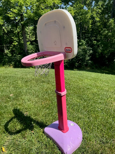 Seller #22 - pink Little Tikes basketball hoop - GUC