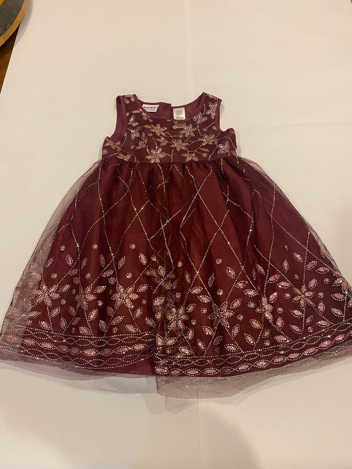 Seller # 142 Girl's size 4 Blueber Maroon/Pink Dress
