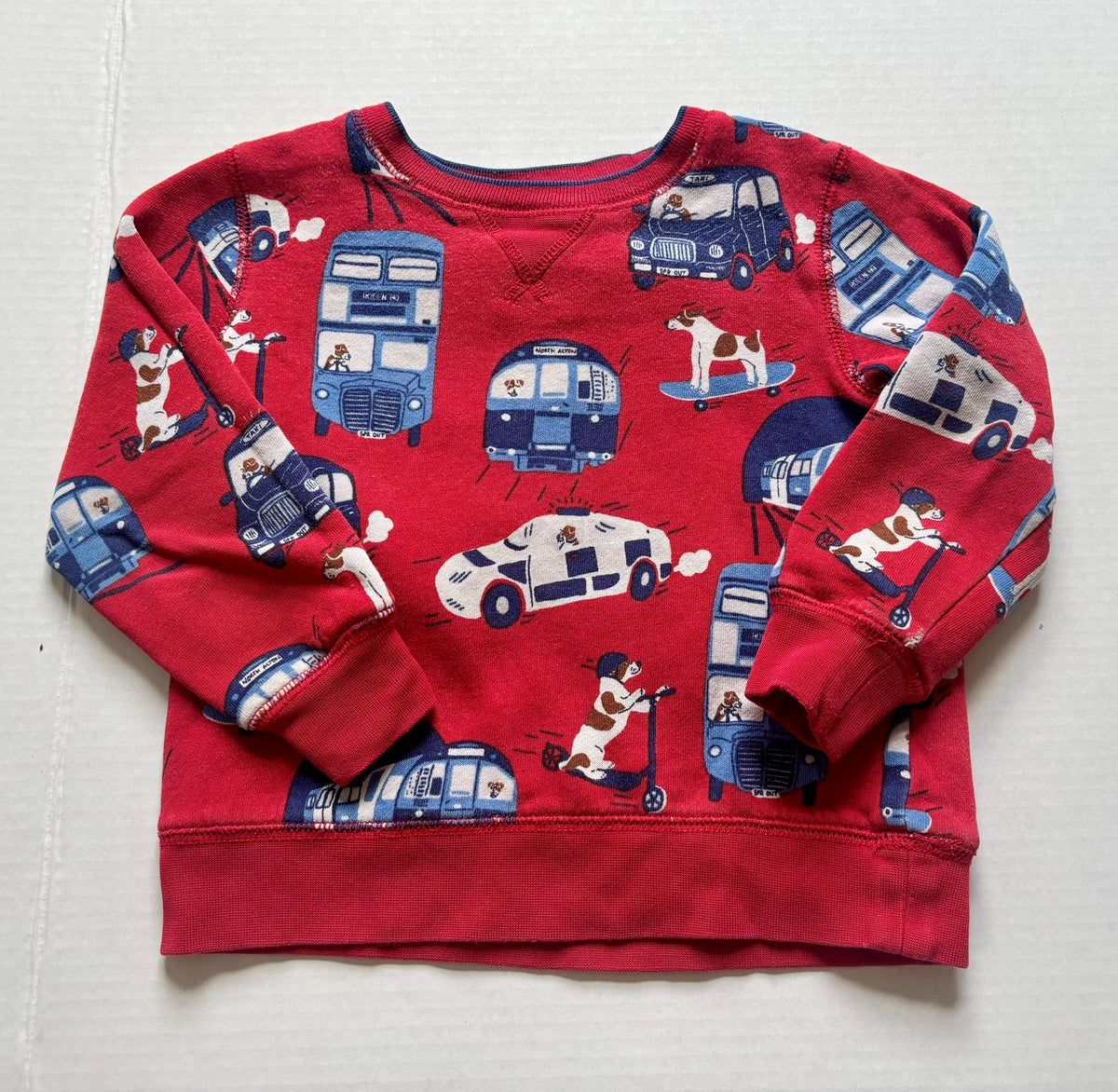 #154 Boden Vehicle Sweatshirt Boys 3-4 years VGUC