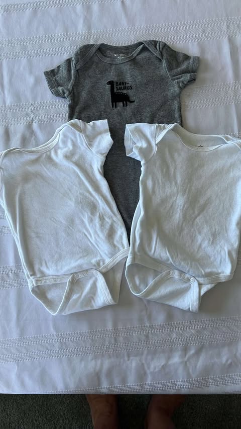 #29 Boys 12mo onesies set of 3 EUC