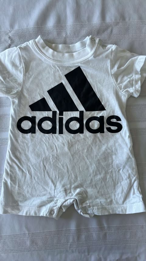 #29 Boys 6-9 mo Adidas romper EUC
