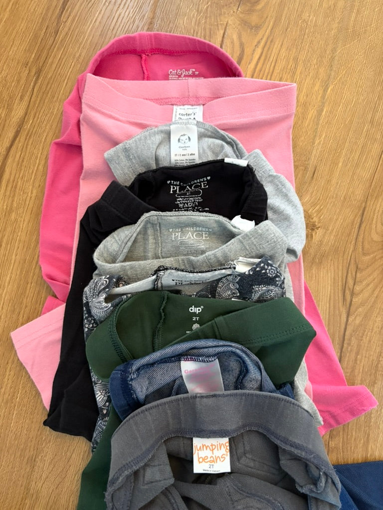 #6 - Assorted Brands Girls Leggings - 2T