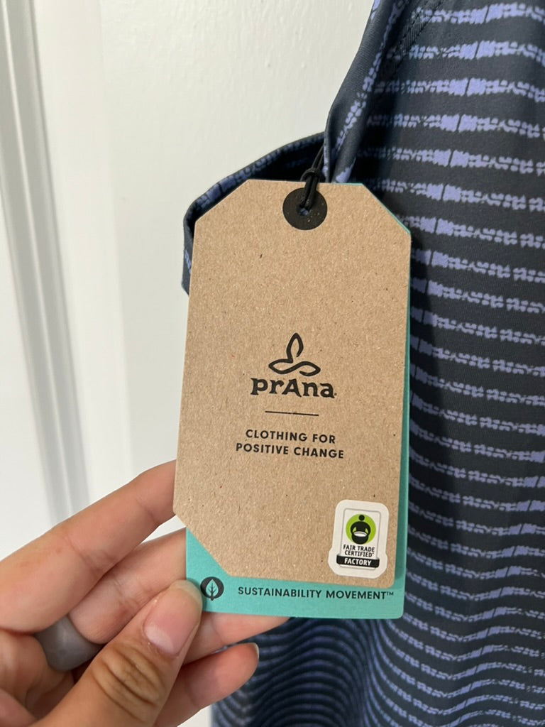 Seller #76 - Prana Cantine Dress NWT - Gray Blue Wicker - Size Small