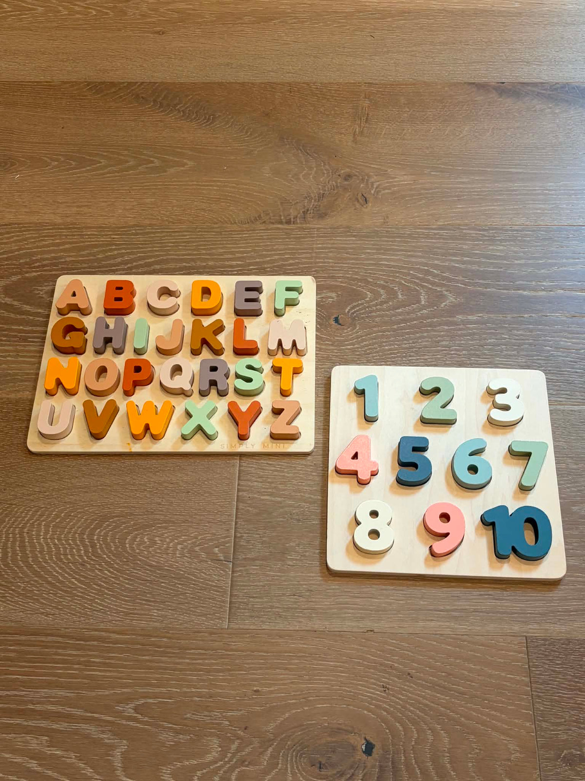 Seller #193 Wooden Alphabet and Numbers Puzzles