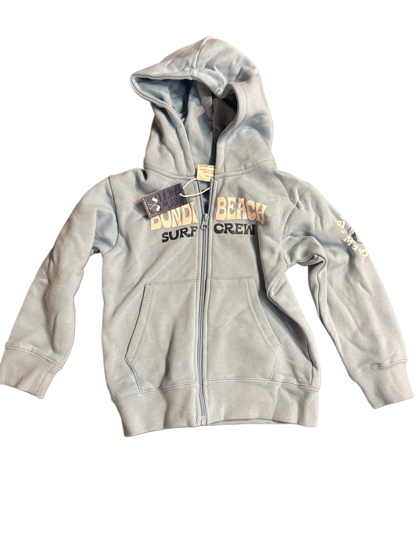 #28 REDUCED NWT Bondi Beach Surf Crew Hooded Zip Up Sweatshirt Size 4