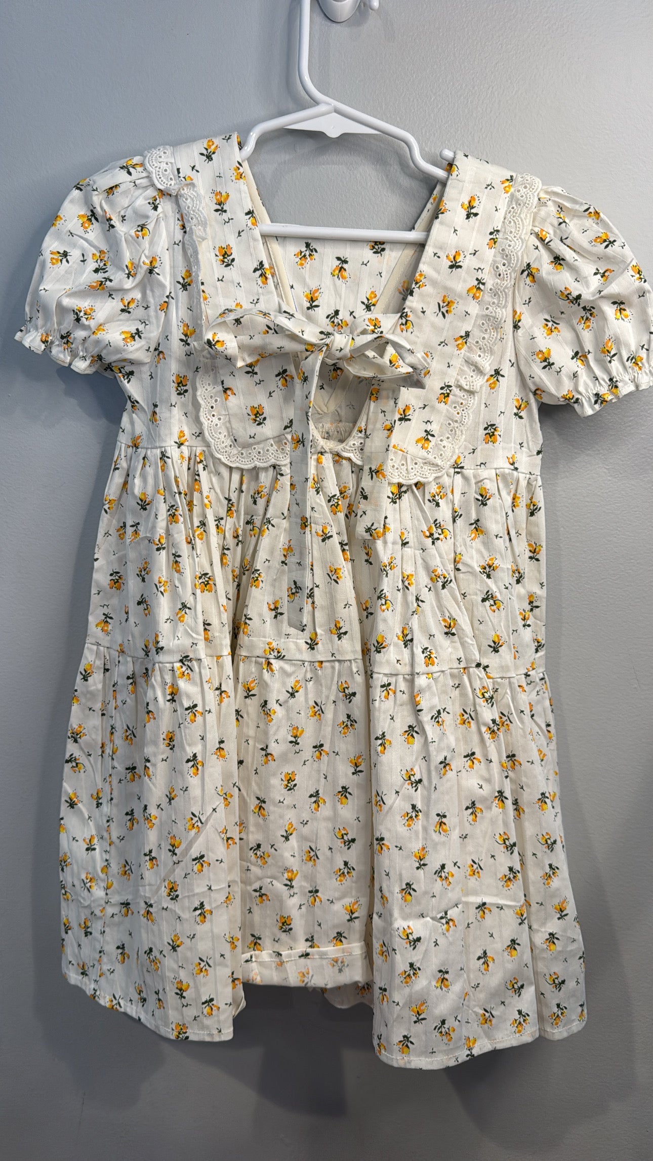 #44 floral 100% cotton dress 5t