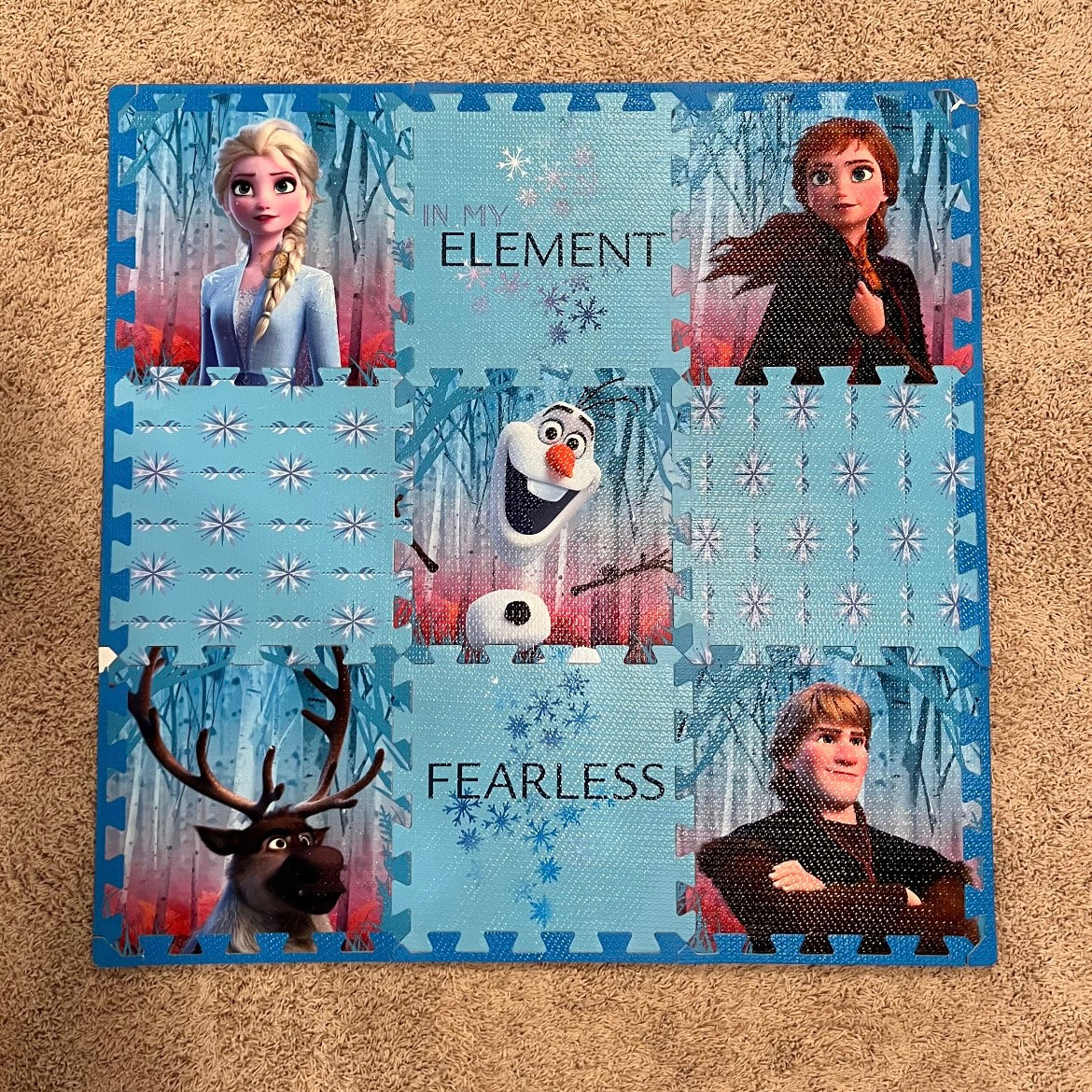 Seller #115 - Frozen Foam Floor Puzzle Mat, GUC