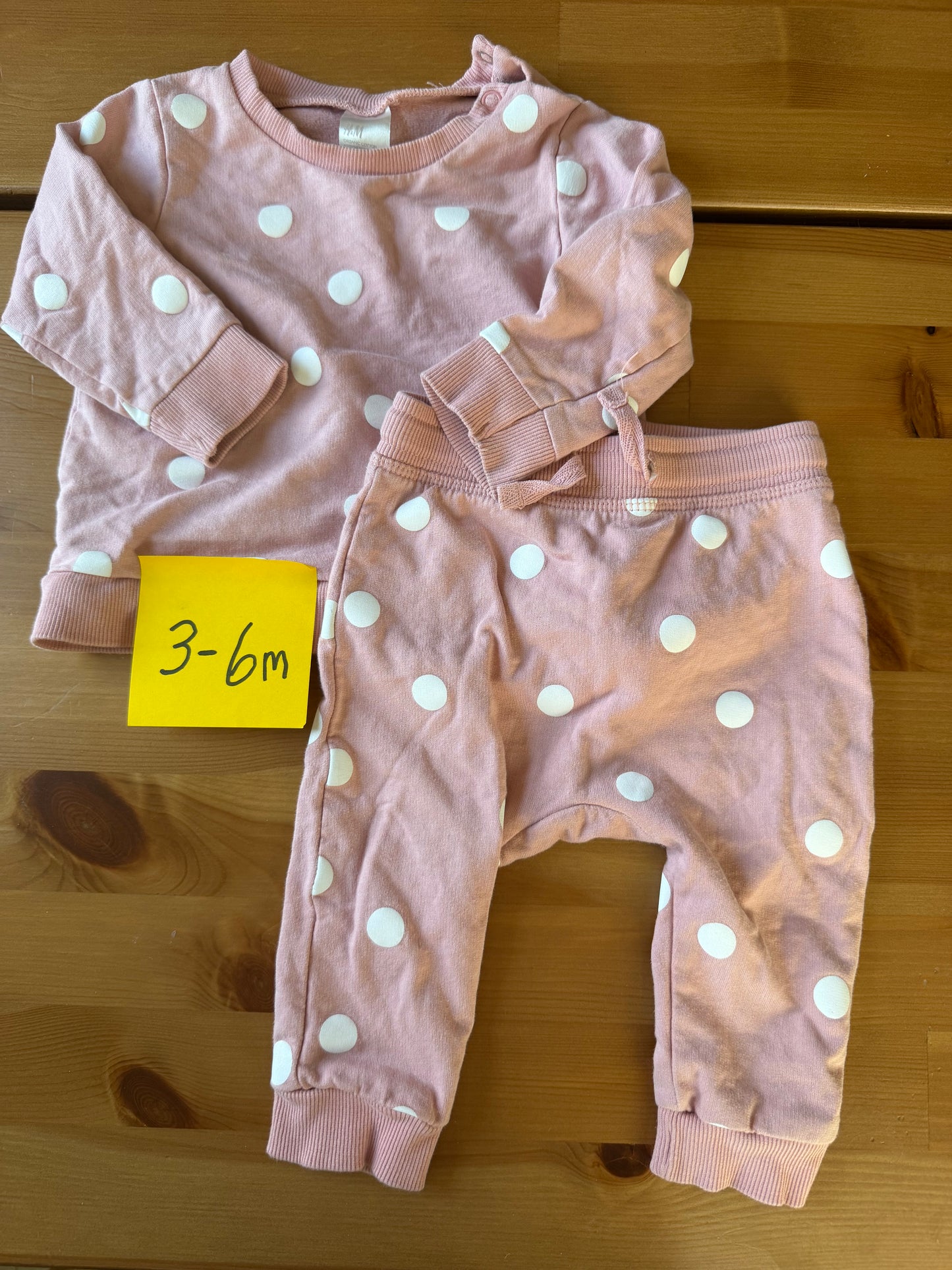 Seller #94 girls 3-6m H&M Pink Polka Dot Set