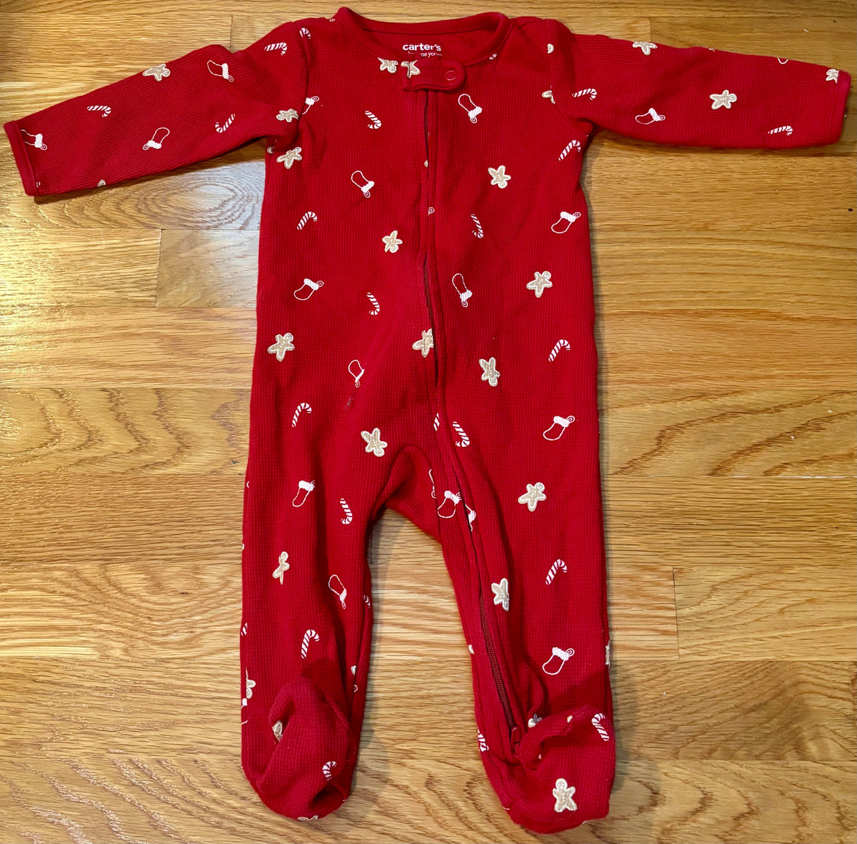 #69 Carter's Red Christmas Sleeper 9M