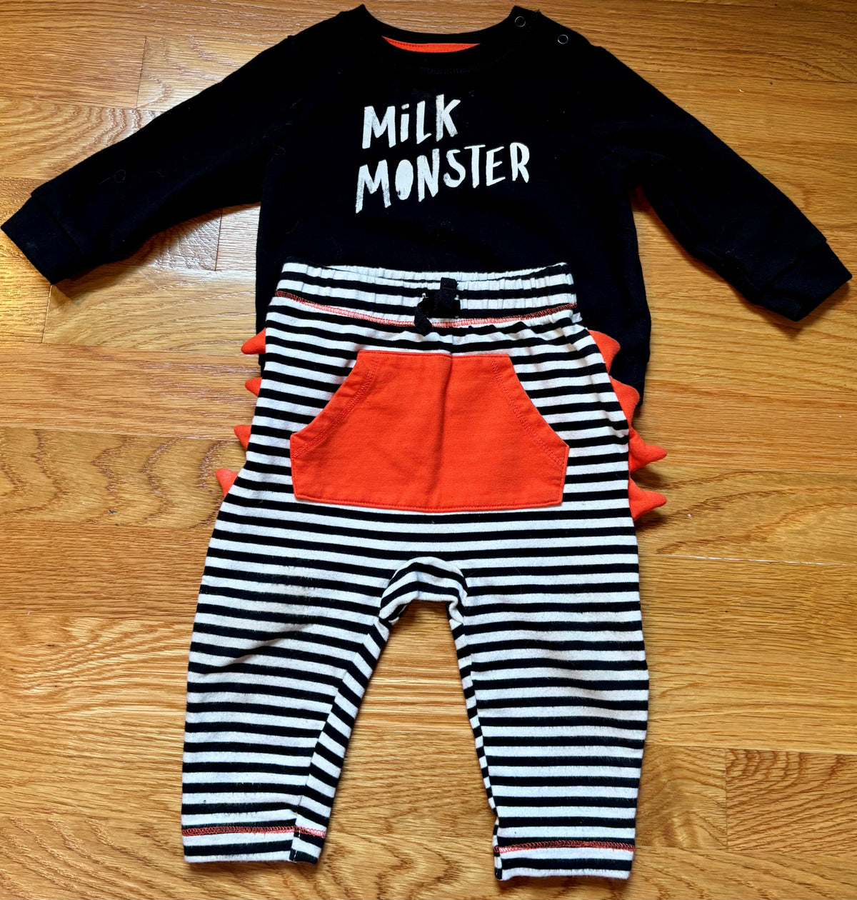 #69 Cat & Jack Milk Monster outfit 6-9M