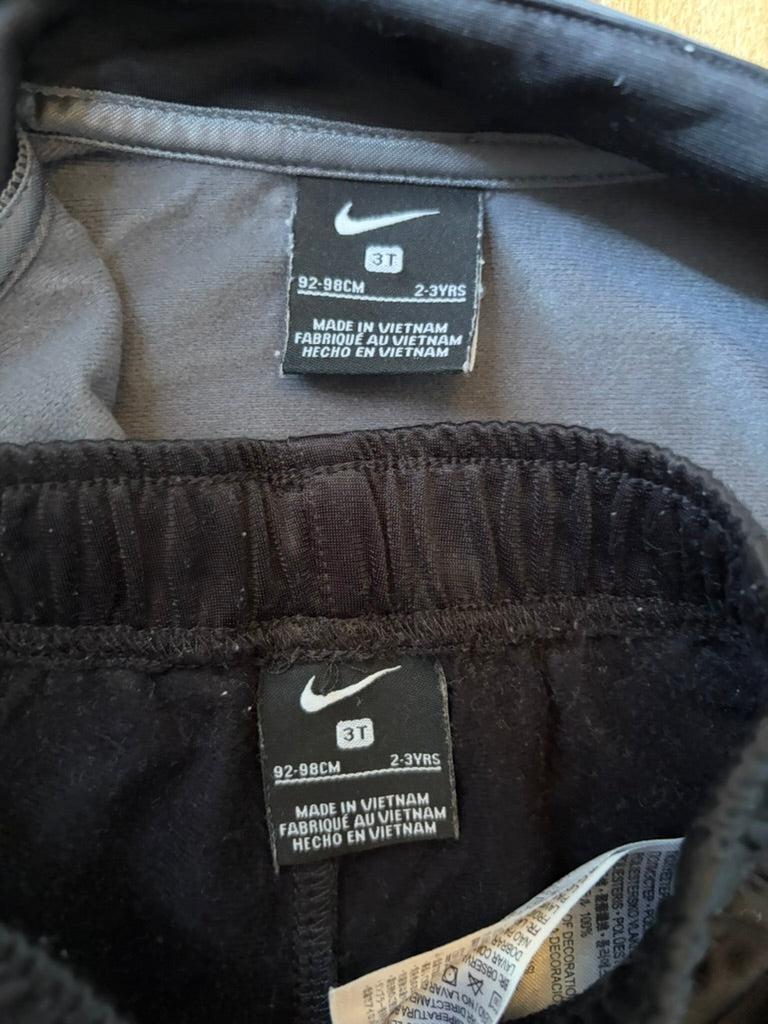 #6 - Nike Boys Grey/Black/Neon Track Suit - 3T