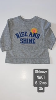 44 Old Navy 6-12 mo thin sweatshirt